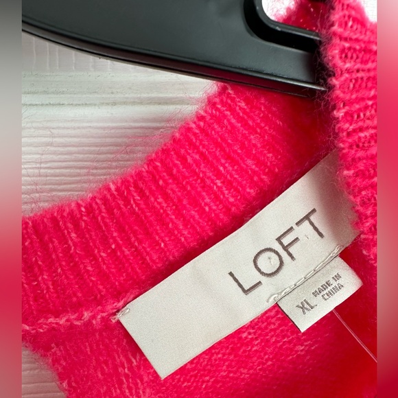 NWT LOFT BCRF Pink Cozy Backless Sweater Breast Cancer-Limited Edition-XL - Picture 4 of 12
